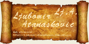 Ljubomir Atanasković vizit kartica